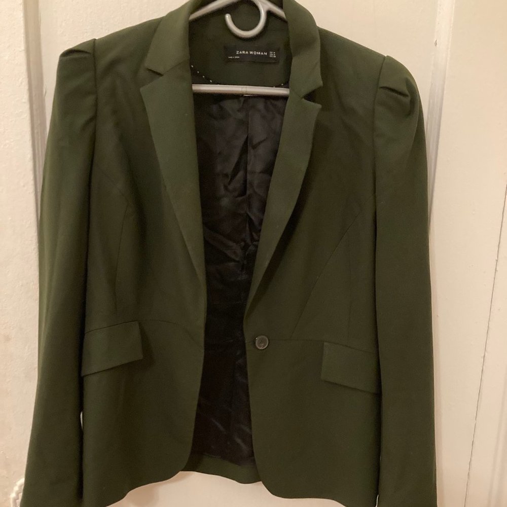 Green Zara Blazer